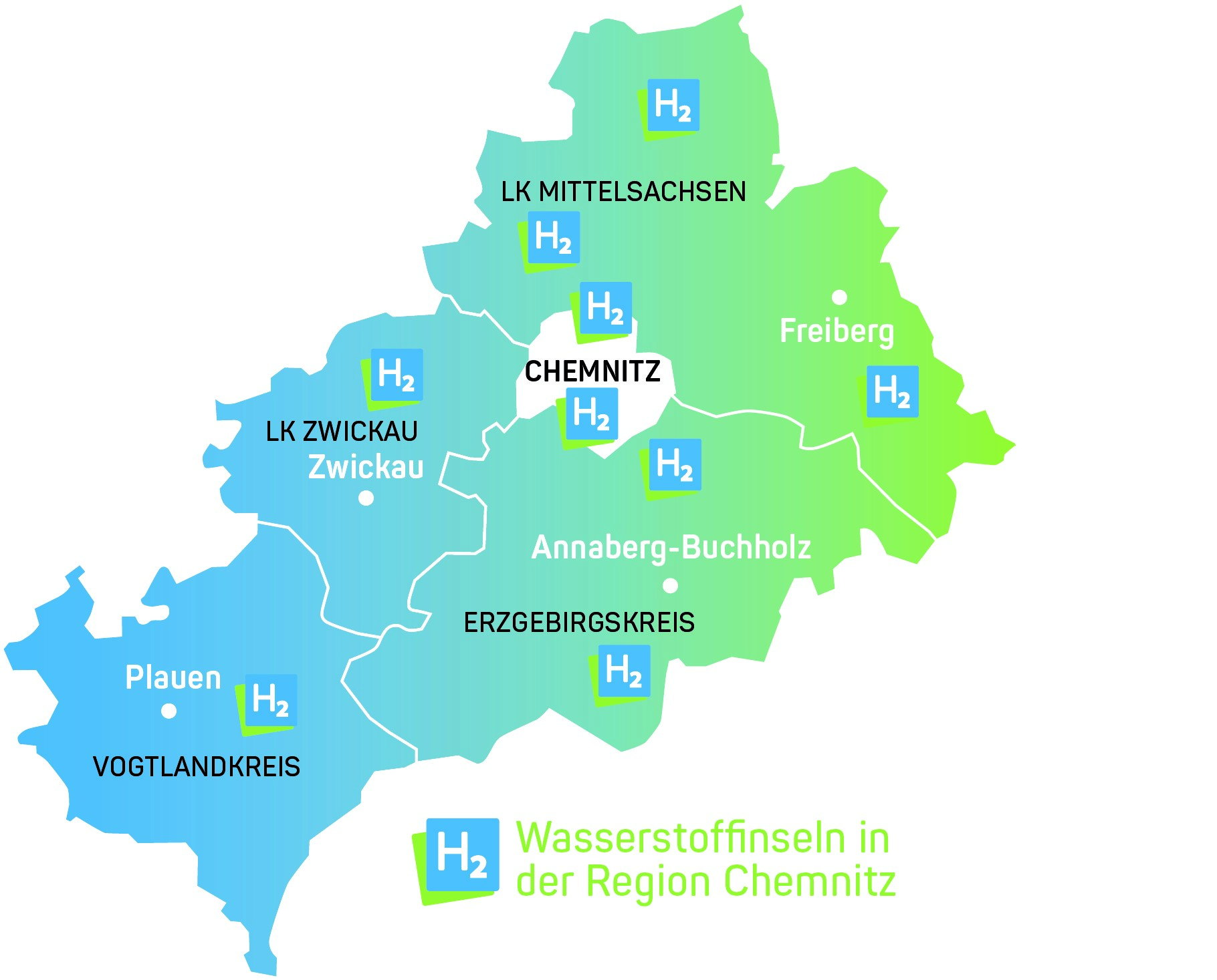 Wasserstoffinseln Chemnitz